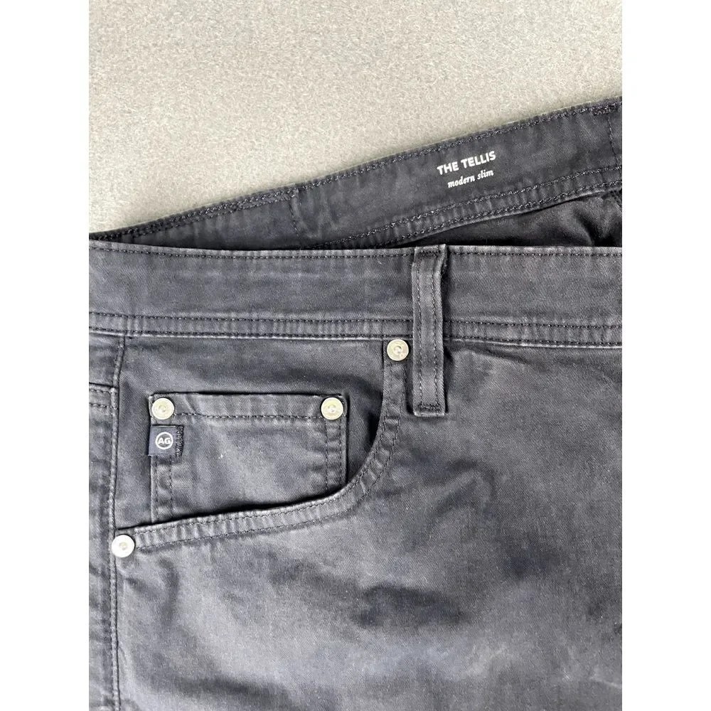 Adriano Goldschmied Jeans Mens 38x28* Tellis Modern Slim Skinny Bootcut Black AG